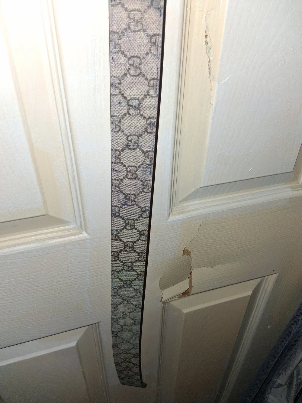 Gucci Beige Monogram GG Canvas Belt with Silver Buckle